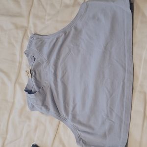 Open edit light blue crop top